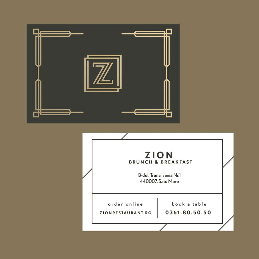 Carte De Vizită Zion Bistro